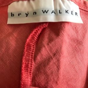 Corral pink spaghetti strapped linen dress